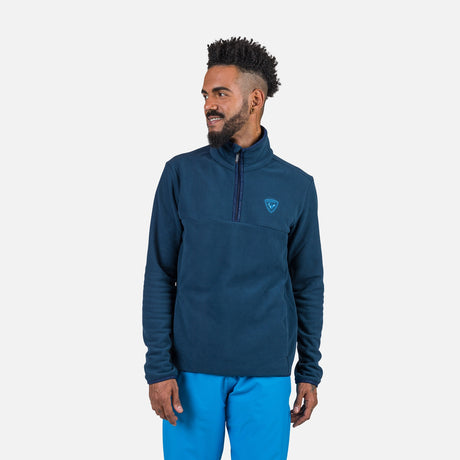 Rossignol Strawpile Mens Fleece Hz mid layer -- front view on model showing mid layer insulation