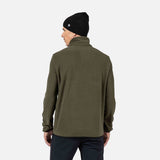 Rossignol Strawpile Mens Hz Fleece 2026 mid layer -- Olive Shadow colorway front view on model