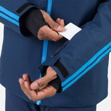 Rossignol Strawpile Mens Jacket ski jacket -- Dark Navy colorway outside profile showing zippered pockets and seams