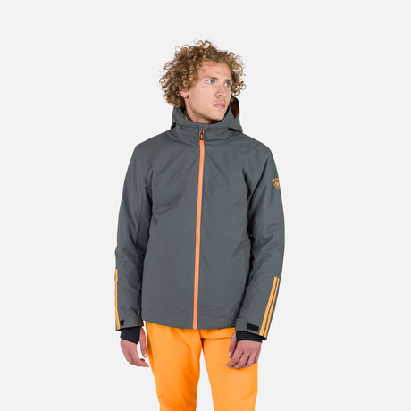 Rossignol Strawpile Mens Jacket 2026 ski jacket -- front view on model showing insulated shell and hood at Willis Ski and