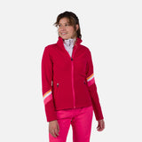 Rossignol Strawpile Womens Fleece Fz mid layer -- front view on model showing mid layer insulation