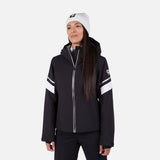 Rossignol Strawpile Womens Jacket 2026 ski jacket -- front view on model showing insulated shell and hood at Willis Ski and