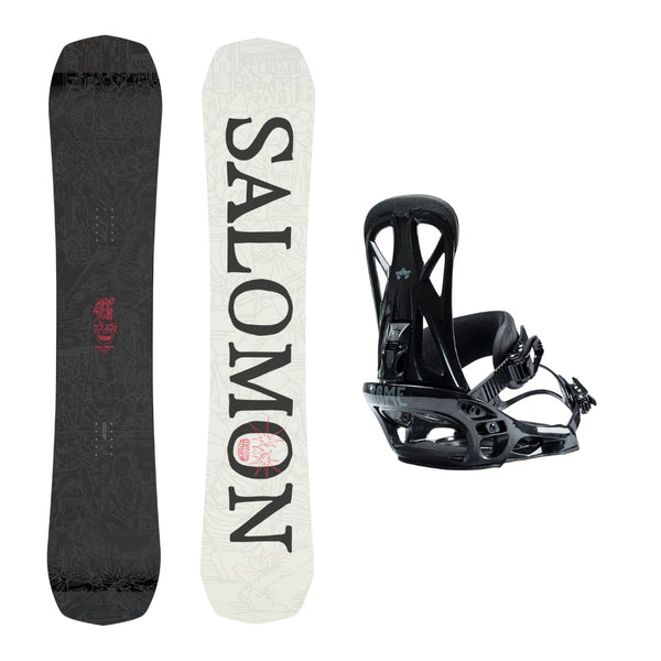 This is an image of Salomon Craft LTD Snowboard 2026 with Rome United Bindings
