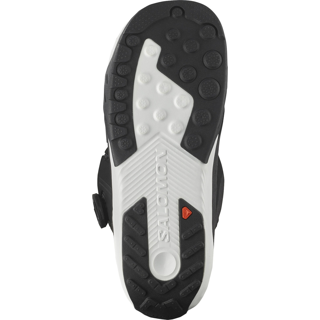 Salomon Dialogue Lace Sj Boa Snowboard Boots snowboard boot -- Black White colorway outsole showing rubber grip pattern