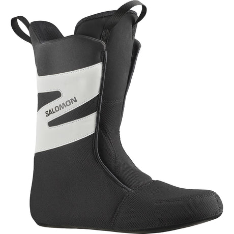 Salomon Dialogue Lace Sj Boa Snowboard Boots snowboard boot -- Black White colorway outside profile showing lacing closure