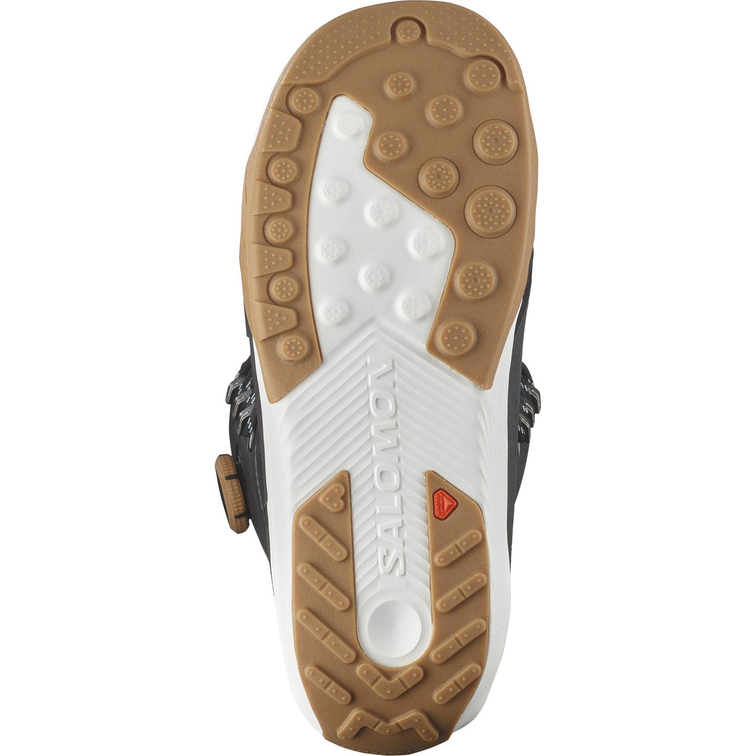 Salomon Dialogue Lace Sj Boa Snowboard Boots snowboard boot -- Black colorway outside profile showing lacing closure