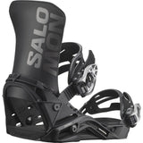 Salomon District Snowboard Bindings snowboard binding -- Black Large colorway top view showing highback and straps