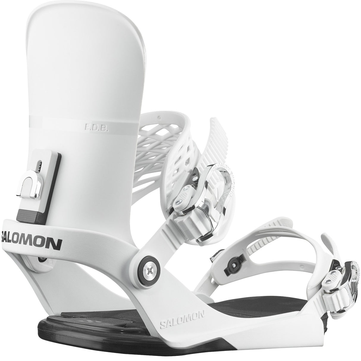 Salomon Edb Snowboard Bindings snowboard binding -- White Med colorway ankle strap detail