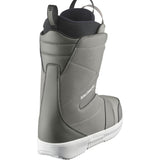 Salomon Faction Boa Snowboard Boots snowboard boot -- Gray Pewter colorway outside profile showing lacing closure