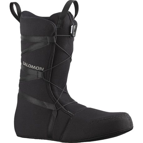 Salomon Faction Boa Snowboard Boots snowboard boot -- Gray Pewter colorway outside profile showing lacing closure