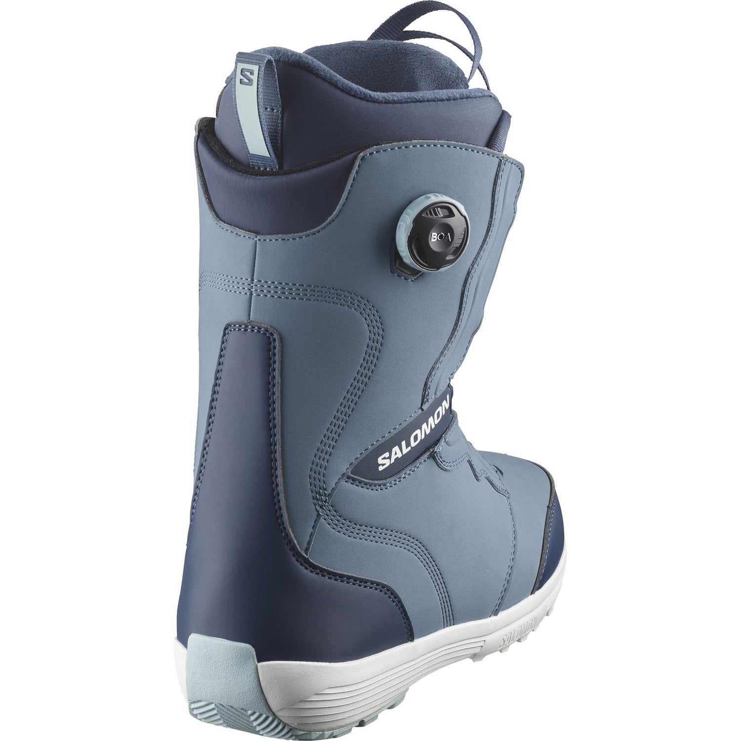 Salomon Ivy Boa Sj Snowboard Boots women's snowboard boot -- lacing system detail in blue colorway