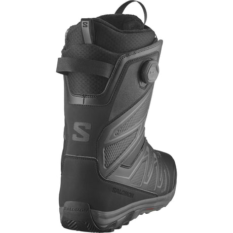 Salomon Launch Boa Sj Snowboard Boots snowboard boot -- Black colorway outside profile showing lacing closure