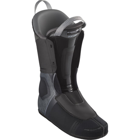 Salomon S Pro Supra Boa 110 Ski Boots alpine ski boot -- Black Beluga Ti colorway inside profile view