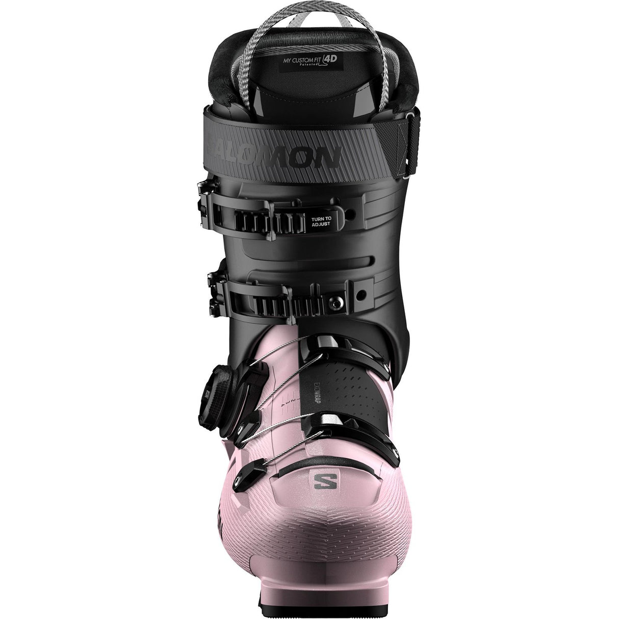 Salomon S Pro Supra Boa 95 W Gw Ski Boots 2026 alpine ski boot -- Rose Shadow colorway outside profile view