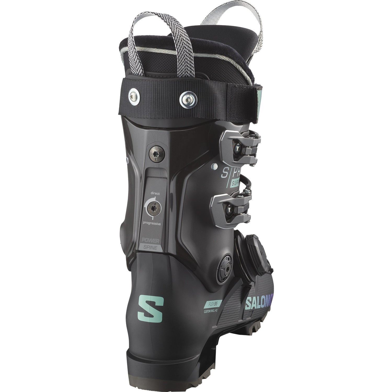 Salomon S Pro Supra Boa 95 W Boots product -- Blk Beluga Spea colorway product view