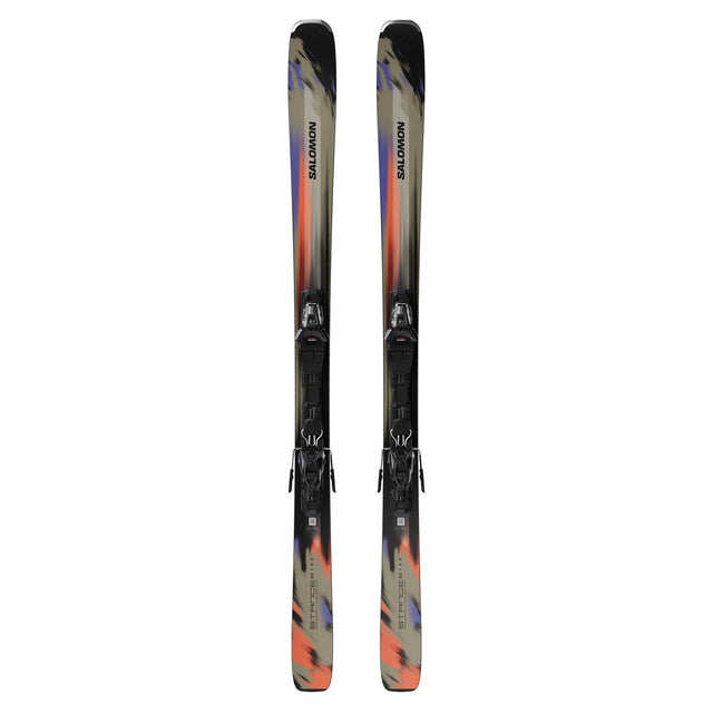 Salomon Stance 80 Skis With M11 Bindings 2026 alpine binding -- top view showing toe and heel piece at Willis Ski and Board