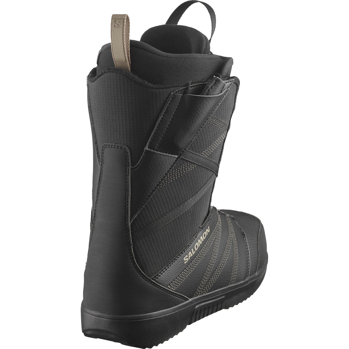 Salomon Titan Boa Snowboard Boots snowboard boot -- Black colorway outside profile showing lacing closure