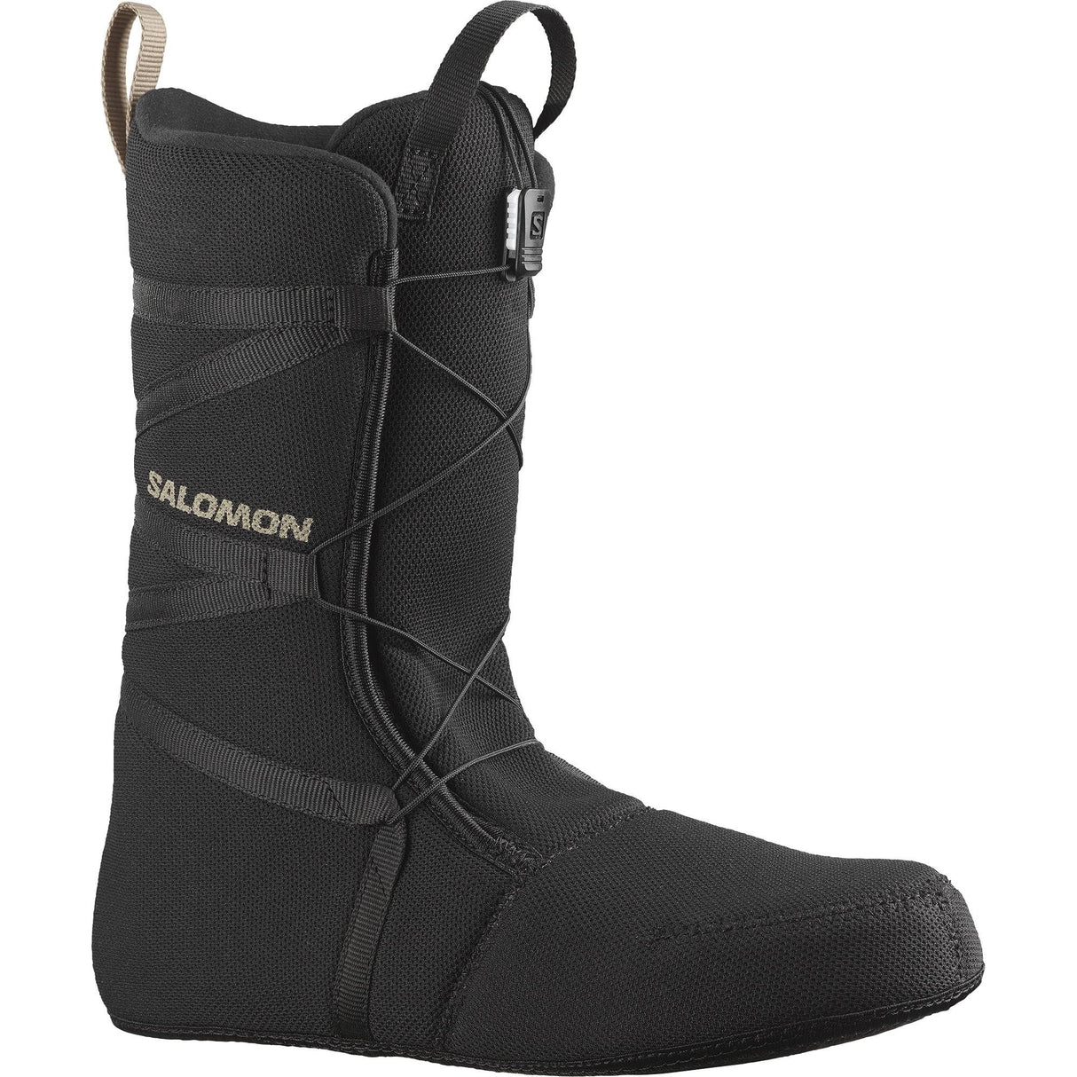Salomon Titan Boa Snowboard Boots snowboard boot -- Black colorway outside profile showing lacing closure