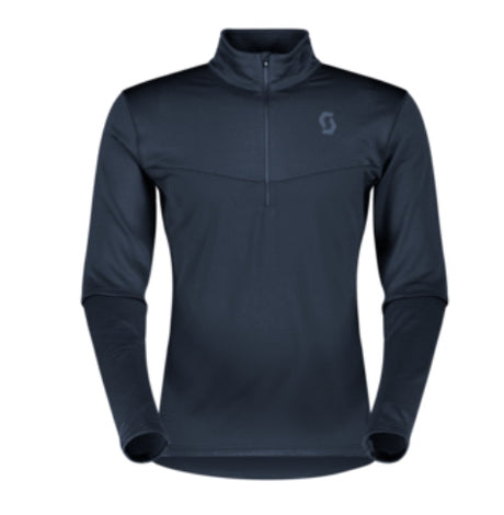 Scott Defined Light Mens Pullover mid layer -- front view on model showing mid layer insulation