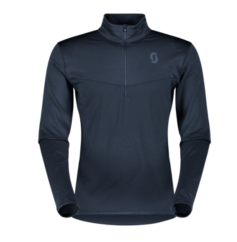 Scott Defined Light Mens Pullover mid layer -- front view on model showing mid layer insulation