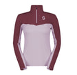 Scott Defined Light Womens Pullover mid layer -- front view on model showing mid layer insulation