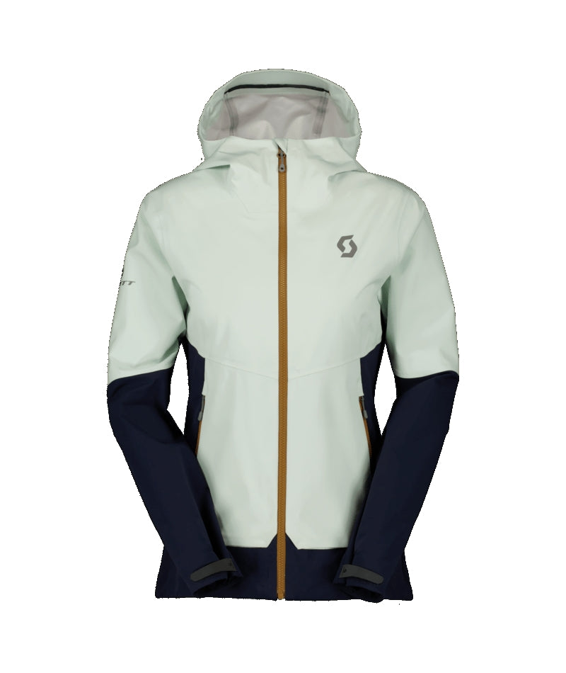 Scott Explorair Softshell Womens Jacket ski jacket -- front view on model showing insulated shell and hood at Willis Ski and
