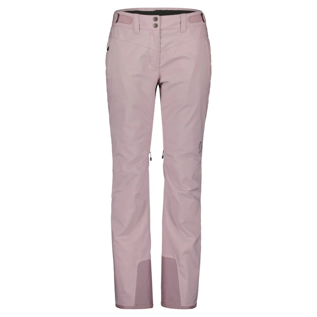 Scott Ultimate Dryo 10 Womens Pant ski pant -- Cloud Pink colorway front view on model