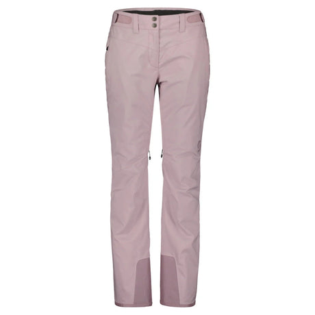 Scott Ultimate Dryo 10 Womens Pant ski pant -- Cloud Pink colorway front view on model