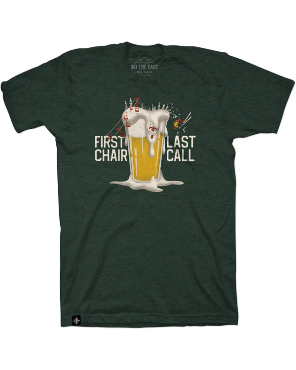 This is an image of Ski The East First Chair Last Call Tee Shirt 2026