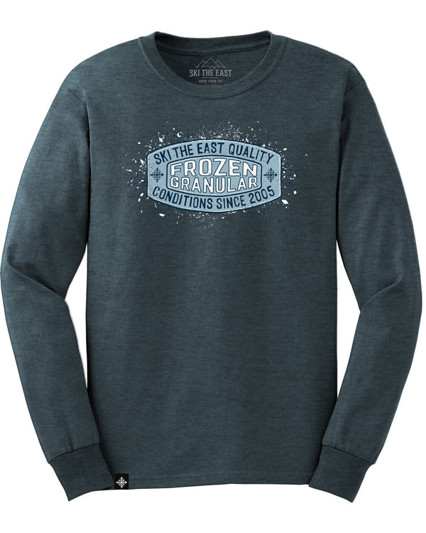 This is an image of Ski The East Frozen Granular Long Sleeve Tee Shirt