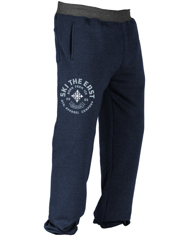 Ski The East Icon Sweatpants ski pant -- front view on model showing insulated ski pant at Willis Ski and Board Pittsburgh