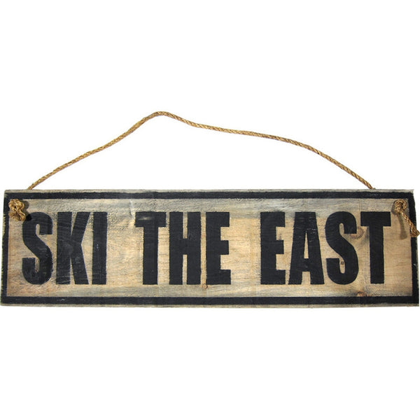 This is an image of Ski The East Ski The East Barnwood Sign