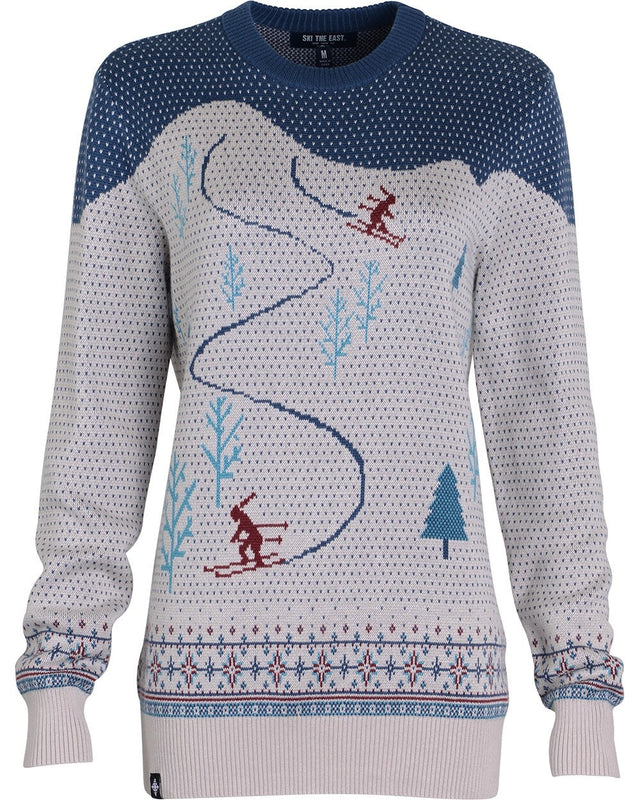 This is an image of Ski The East Women's Powder Day Shredder Sweater