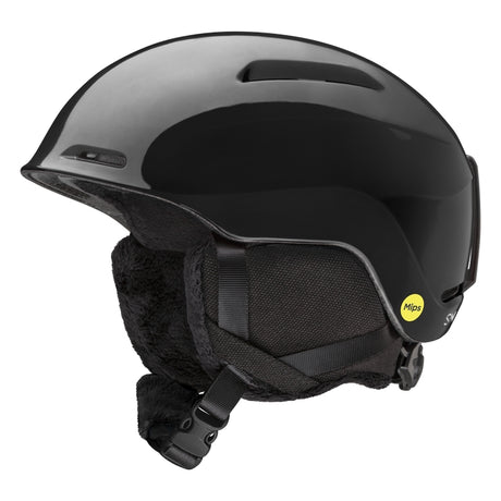 Smith Glide MIPS 2025 junior helmet -- front view in black colorway extra-small with MIPS liner