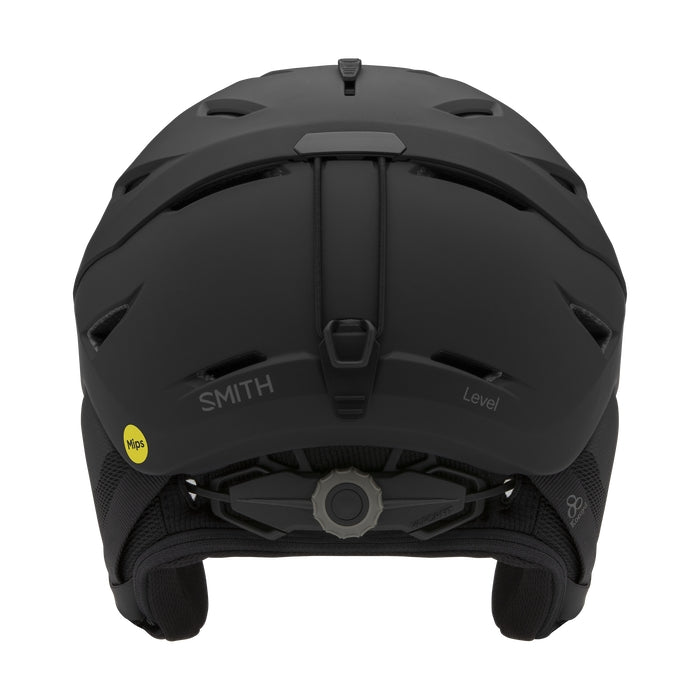 Smith Level Mips Helmet helmet -- Matte Black Large colorway side profile view