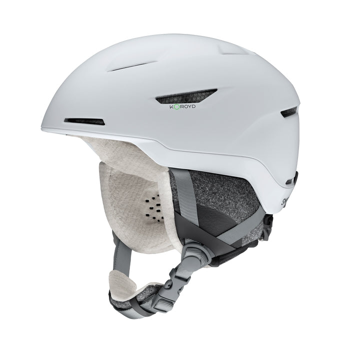 Smith Vida Mipshelmet helmet -- Matte Satin Wht Small colorway side profile view