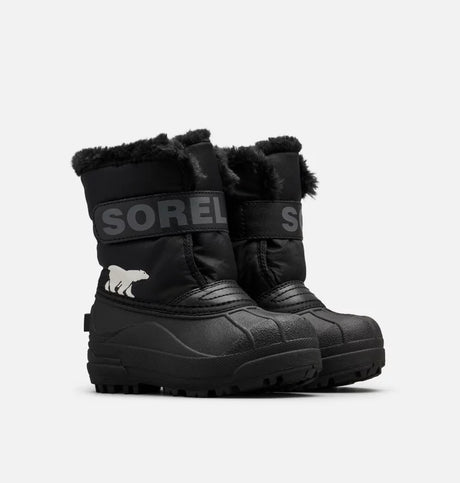 Sorel Childrens Snow Commander after ski -- base graphic in black colorway at Willis Ski and Board Pittsburgh