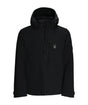 Spyder Copper Mens Jacket 2026 ski jacket -- Black colorway front view on model with hood and cuffs