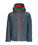 Spyder Copper Mens Jacket 2026 ski jacket -- front view on model showing insulated shell and hood at Willis Ski and Board