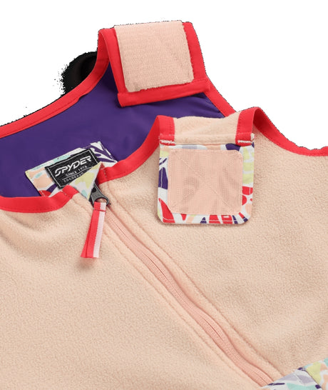 Spyder Expedition Toddler Pants ski pant -- Butterfly Multi 7 colorway boot gaiter and cuff detail