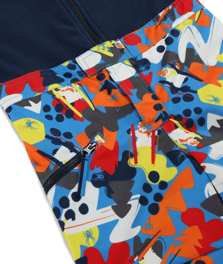 Spyder Expedition Toddler Pants ski pant -- Yeti Camo 5 colorway boot gaiter and cuff detail