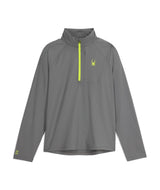 Spyder Gridweb 1/2 Zip Mens Fleece 2026 mid layer -- front view on model showing mid layer insulation