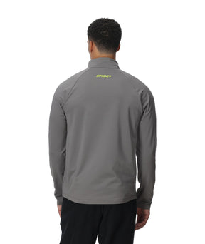 Spyder Gridweb 1/2 Zip Mens Fleece 2026 mid layer -- Storm colorway front view on model