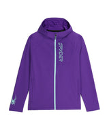 Spyder Gridweb Fleece Mens Hoodie 2026 mid layer -- front view on model showing mid layer insulation