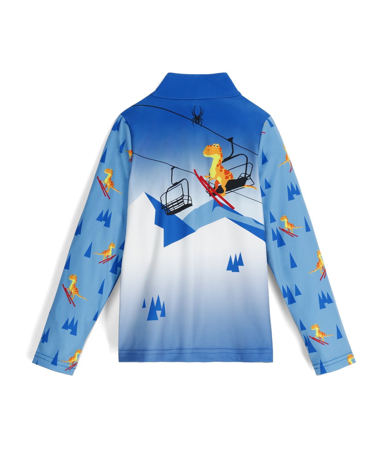 Spyder International Junior 1/2 Zip 2026 product -- Cobalt Trex 6 colorway detail view