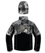 Spyder Leader Junior Jacket 2026 ski jacket -- Black colorway front view on model with hood and cuffs