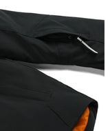 Spyder Leader Junior Jacket 2026 ski jacket -- Black colorway outside profile showing zippered pockets and seams