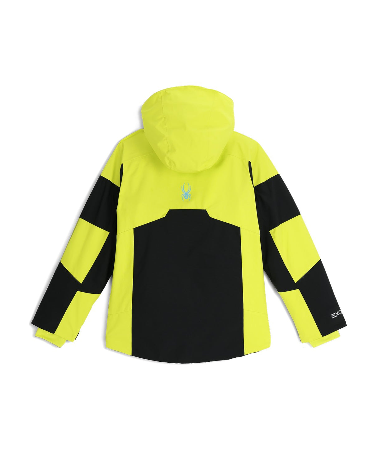 Spyder Leader Junior Jacket 2026 ski jacket -- Black Print colorway lifestyle view showing full jacket silhouette
