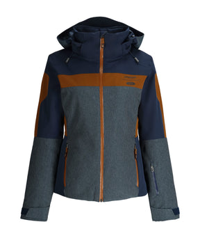Spyder Lightning Electric Mens Jacket 2026 ski jacket -- front view on model showing insulated shell and hood at Willis Ski