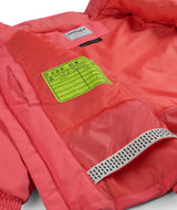 Spyder Lola Toddler Jacket 2026 ski jacket -- Coral Haze 4 colorway outside profile showing zippered pockets and seams
